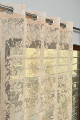 Rashee Creations 242 cm (8 ft) Shower Net Transparent Curtain (Pack Of 2)