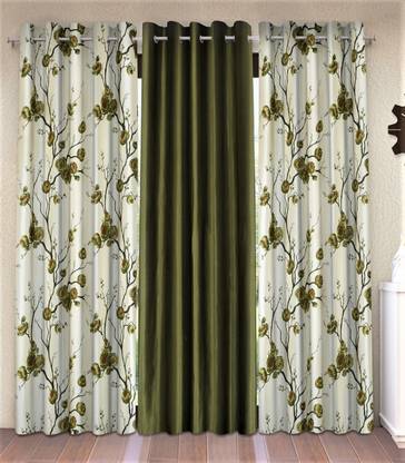 Fashion String 153 cm (5 ft) Polyester Semi Transparent Window Curtain (Pack Of 3)