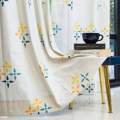 Urban Space 243 cm (8 ft) Cotton Room Darkening Long Door Curtain (Pack Of 2)