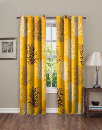 Flipkart SmartBuy 213 cm (7 ft) Polycotton Room Darkening Door Curtain (Pack Of 2)