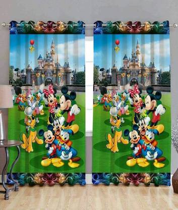 BANAVY 214 cm (7 ft) Polyester Room Darkening Door Curtain (Pack Of 2)
