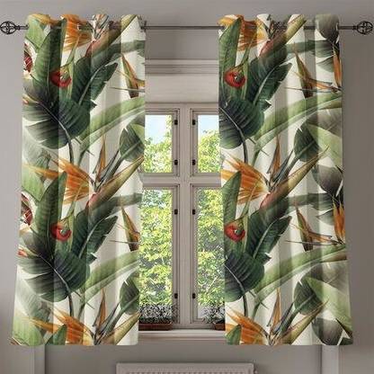 RISKY FAB 214 cm (7 ft) Door Polyester Room Darkening Curtain (Pack Of 2)
