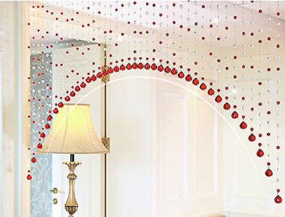 Yutiriti 92 cm (3 ft) PVC Semi Transparent Window Curtain (Pack Of 10)