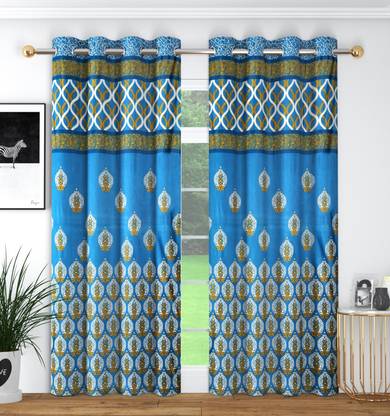 Panipat Textile Hub 274 cm (9 ft) Long Door Polyester Room Darkening Curtain (Pack Of 2)