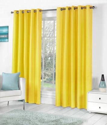 Styletex 213 cm (7 ft) Polyester Semi Transparent Door Curtain (Pack Of 2)