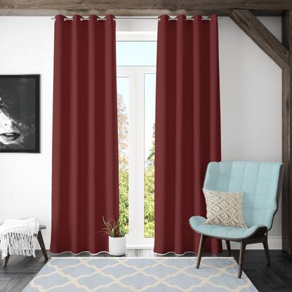 kiara Creations 274 cm (9 ft) Long Door Polyester Blackout Curtain (Pack Of 2)