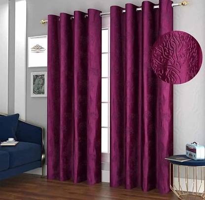Coirgarden 152 cm (5 ft) Polyester Room Darkening Window Curtain (Pack Of 2)