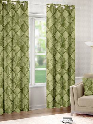 Raymond Home 210 cm (7 ft) Polyester Semi Transparent Door Curtain (Pack Of 2)