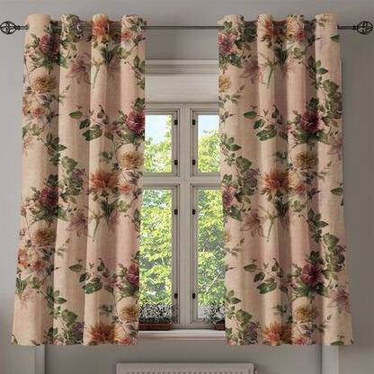 V4S 154 cm (5 ft) Window Polyester Room Darkening Curtain (Pack Of 2)