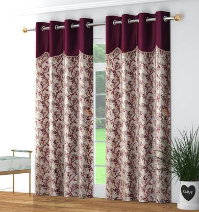 Galaxy Home Decor 182 cm (6 ft) Polyester Semi Transparent Shower Curtain (Pack Of 2)