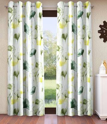 Home Sizzler 153 cm (5 ft) Polyester Semi Transparent Window Curtain (Pack Of 2)