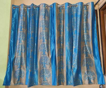 BRISHTI CREATION 152 cm (5 ft) Polyester Semi Transparent Window Curtain (Pack Of 2)