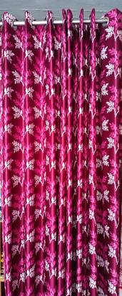 Sreebalaji 220 cm (7 ft) Polyester Semi Transparent Window Curtain (Pack Of 2)