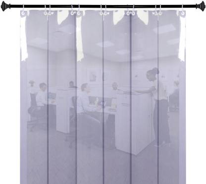 Stylista 152.4 cm (5 ft) PVC Transparent Window Curtain (Pack Of 6)
