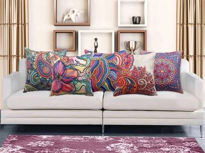 HOME9INE Jute, Dupion Silk Cushions Cover