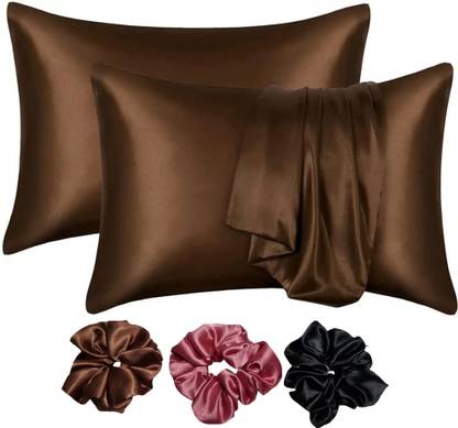 Espresso Satin Pillows Cover