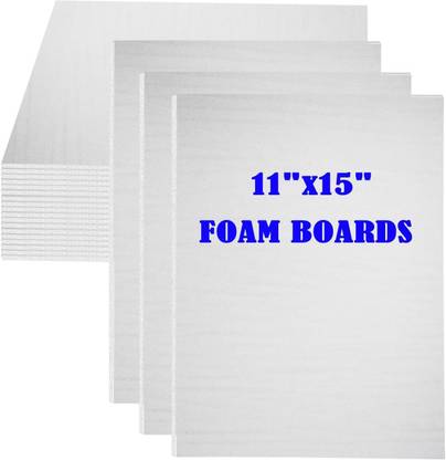 Haoser Haoser 4 Pcs White Foam Core Boards – 11"x15" Wooden Cut-outs