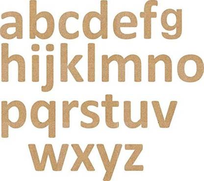 American-Elm Wooden Lower Case Letters (2 Sets), Child Wooden Cut-outs