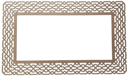 Curious Button Scallops MDF Arabic 2 Design Mirror Frame Set 6 pieces Wooden Cut-outs