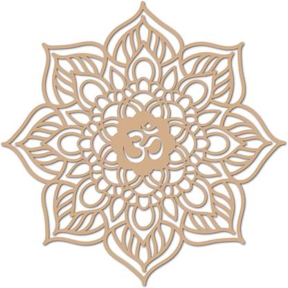 Whittlewud Whittlewud 1 PcsOm Lotus Wooden Wall Art Sacred Geometry Laser Cut Wooden Cut-outs