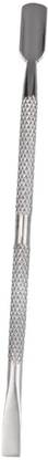 FOLELLO Square Nail Pusher & Cuticle Remover - Dual-Sided Stainless Steel Tool Dual Ended Cuticle Pusher With Filer