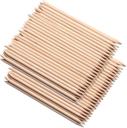 Sweetpea 200 pcs Orange Wood Stick for Cuticle Pusher Remover and Nail Art Dual Ended Cuticle Pusher
