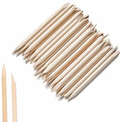 Gleevia Professional 50 Pcs Orange Wood Sticks for Nails Natural Double Sided Wooden Cuticle Pusher Dual Ended Cuticle Pusher