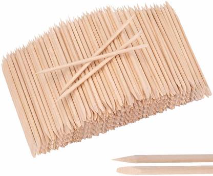 Gleevia Professional 200Pcs Orange Wood Nail Sticks Double Sided Multi Functional Cuticle Pusher Dual Ended Cuticle Pusher