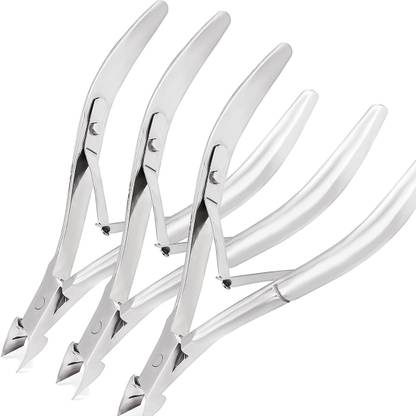 Gleevia Professional Cuticle Nipper Cuticle Scissors Trimmer & Remover-Stainless Steel Manicure Tools Dual Ended Cuticle Pusher