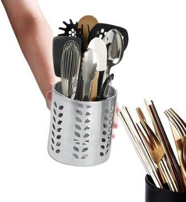 GAURANNGA CRAFT Multipurpose Spoon Stand for kitchen | Pen Stand | Stainless Steel Cutlery Set
