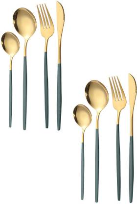 TRIFECTA Stainless Steel Flatware serving set Tableware Cutlery Set Steel Cutlery Set
