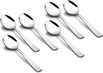 FNS International Premium Stainless Steel Venice Dinner Spoon (Set of 6) for Home and Kitchen Stainless Steel Cutlery Set (Pack of 6) FNS International Premium Stainless Steel Venice Dinner Spoon (Set of 6) for Home and Kitchen Stainless Steel Cutlery Set (Pack of 6)