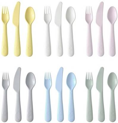 IKEA Plastic, Polypropylene Table Spoon, Tea Spoon, Ice-cream Spoon, Serving Spoon Set