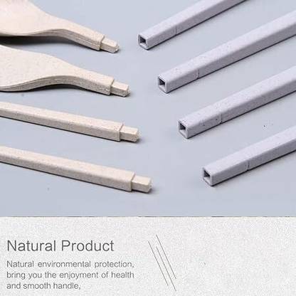 Glenston Foldable Spoon Fork and Chopstick set with Box Disposable Plastic Cutlery Set