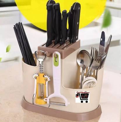 BMR Empire Self Draining Organizer Chopsticks Basket Plastic Cutlery Set
