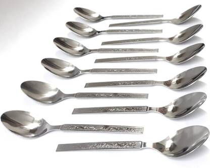Unicus Designed Stainless steel Table & Dinner Spoon set (12 Pcs) Stainless Steel Cutlery Set