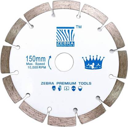 Zebra Premium Tools Z-MD06 Diamond Cutting Blade 6 Inch 150MM 10000RPM Marble Cutter Nut Cutter