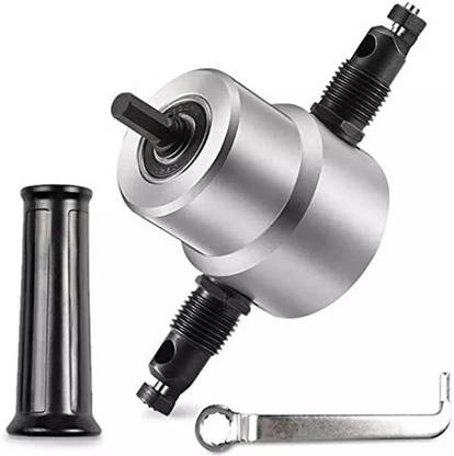 Helmik Double Head Metal Sheet Cutting Tool / Nibbler Saw Cutter Tool Drill Attachment Metal Cutter