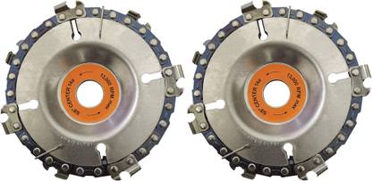 Inditrust Wood Carving Chain Disc Circular Saw Blade Angle Grinder Chain Disc 5/8 inch 2pc Wood Cutter