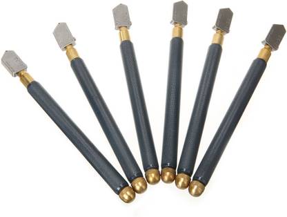 NITYA TC17 Oil Glass Cutter Metal Handle Diamond Straight Head Cutting Tool 6pcs Used to cut glass, tile Glass Cutter
