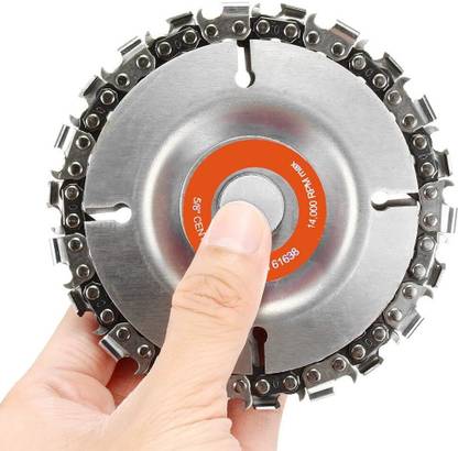 IGL Trading Wood Carving Chain Disc, 4 Inch Circular Saw Blade Angle Grinder Chain Disc with 22 Teeth, 5/8 inch Arbor center AASONS Wood Cutter