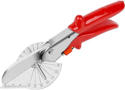 A&S TOOLSHOP Miter Shears, Quarter Circle Cutting Tool for angled cuts on moldings and edges, adjustable from 45 to 135 degrees Metal Cutter