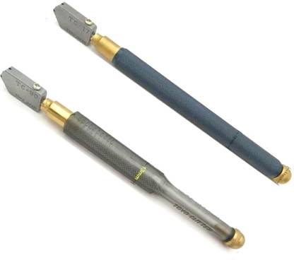 AS TOOL CENTER 2Pcs Toyo Tc -17 Glass Cutter Toyo For Straight Cutting TC-90 Glass Cutter Toyo's Brass Pencil Grip Straight Glass Cutter