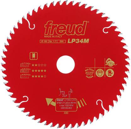 Freud A Part of Bosch LP34MCR3 Circular Saw Blades - Handheld Saws - Wood 182 x 25.4 x 1.7/1.3 x T60 Wood Cutter