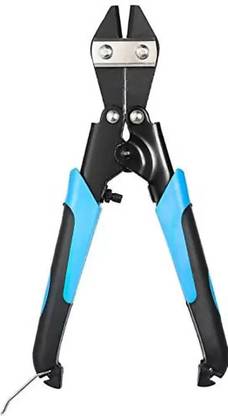 Tanya 8 Inch Mini Bolt Cutter, Multi-Functional Portable Compound Cutting Action Cutter with Heat-Treated Cr-V Alloy Steel Blades, Ergonomic Plastic Grip Handle for Bolts, Threaded Rods, Mesh, Wires Wire Cutter