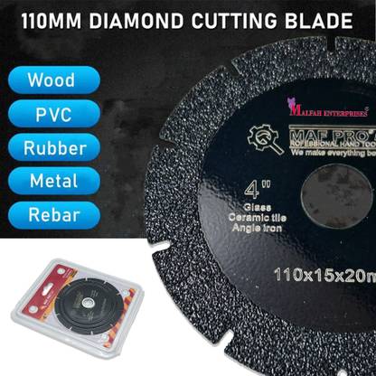 MALFAH ENTERPRISES MAF MULTI CUTTER DIAMOND CUTTING BLADE (PACK OF 1) 110X15X20MM SEGMENT BLACK 4" ( MDDS1001 ) Metal Cutter
