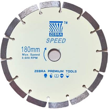 Zebra Premium Tools Z-MD07 Diamond Cutting Blade 7 Inch 180MM 8600RPM Marble Cutter Nut Cutter