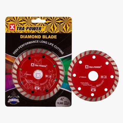 Xtra Power Diamond Saw Blade | 4"-105mm , 15000 RPM | Flat Wheel used for stone grinding Metal Cutter
