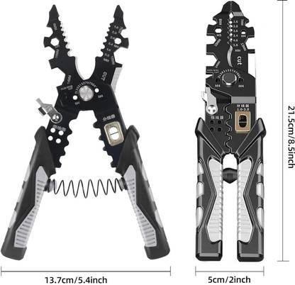 ZUCUR 25-in-1 Multifunction Wire Strippers Electeical Professional Electrician Pliers Tools and Cable Stripper for Cutting Wire Cutter