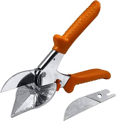 uptodatetools 45-135 Degree Multi Angle Miter Shear Cutter Hand Tools Soft Wood Cutter Adjustable Angle Cutter with 2 Blades for Cutting Plastic, PVC and Molding Trim Wood Cutter